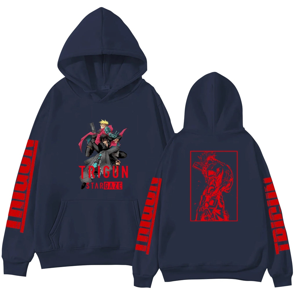 Anime Trigun Stargaze Print Hoodie 2 Sided Anime 2026 Harajuku Pullover Hooded Sweatshirt