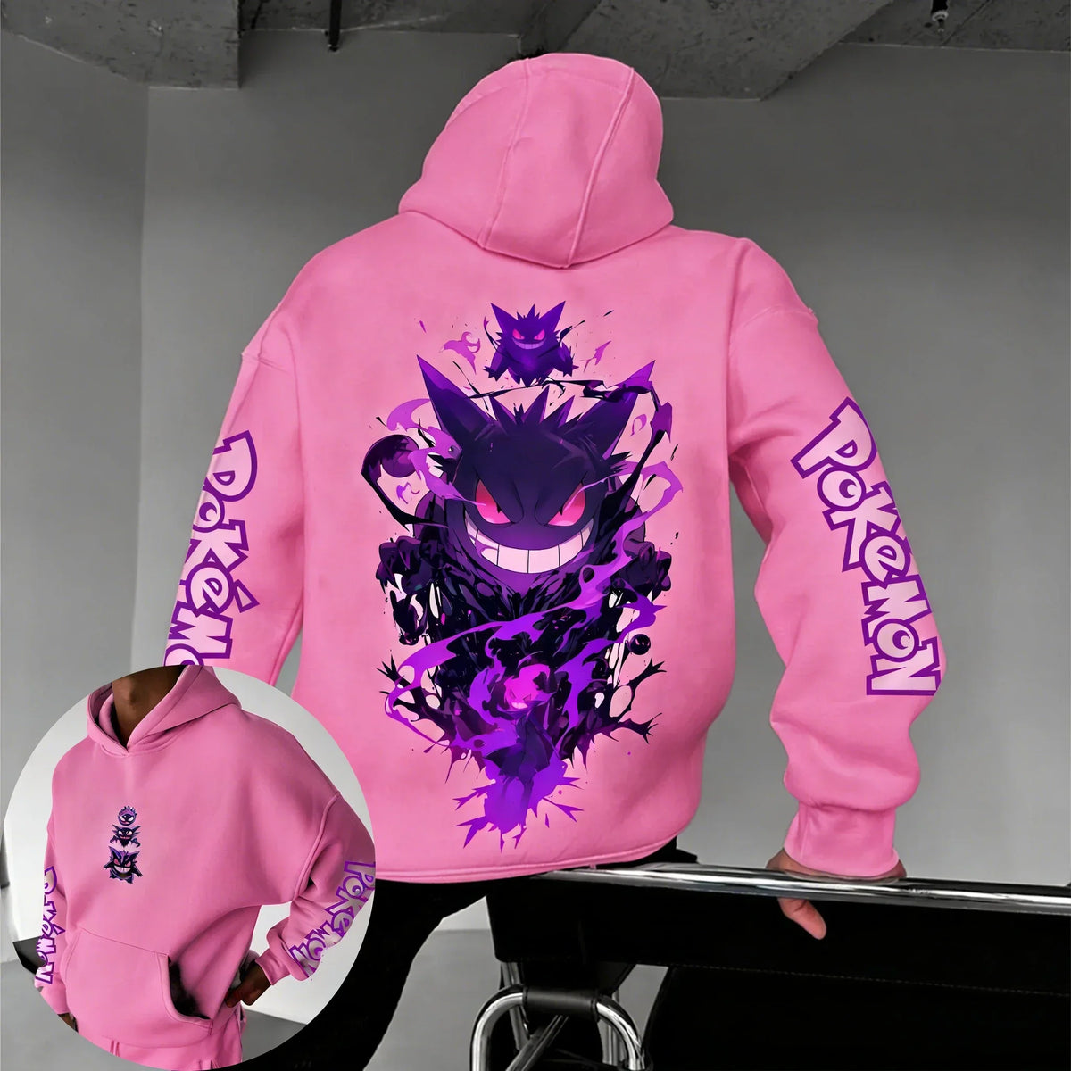 Game Gengar Collaboration Hoodie Spring/summer New Harajuku Men's and Women's Loose Casual Parent-child Sweater