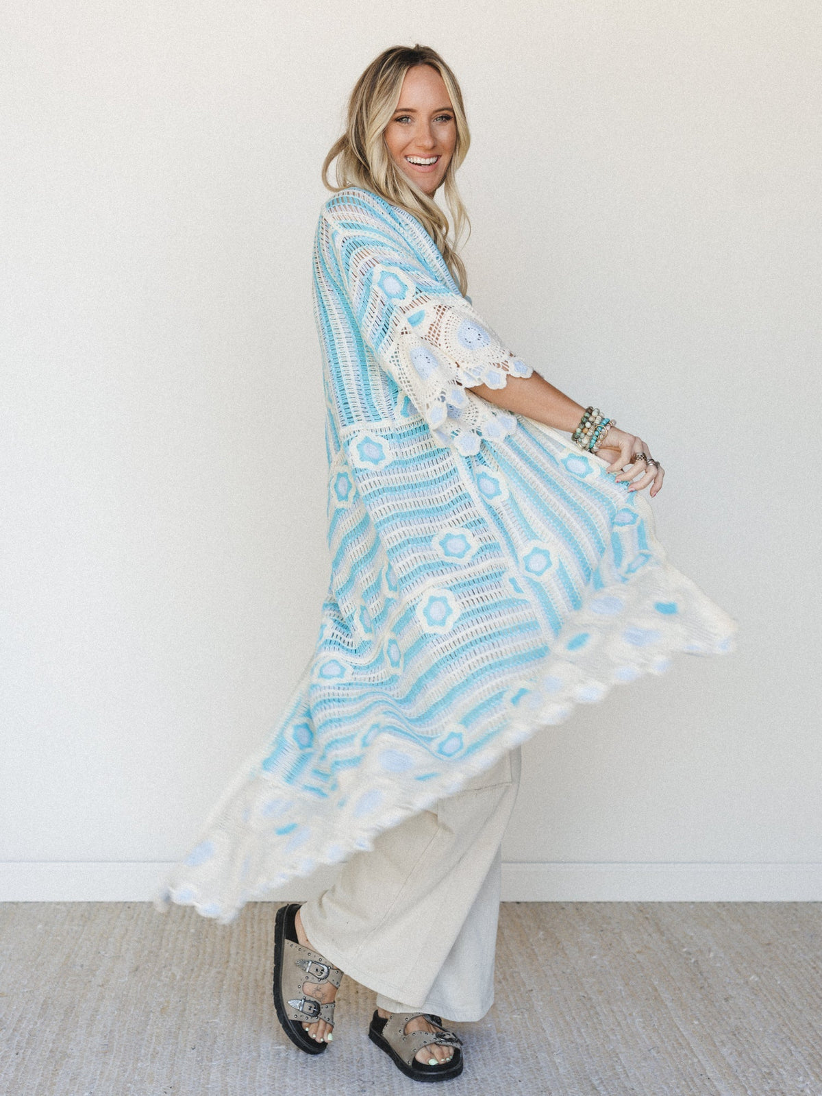 Spring Groove Duster - Sky Multi