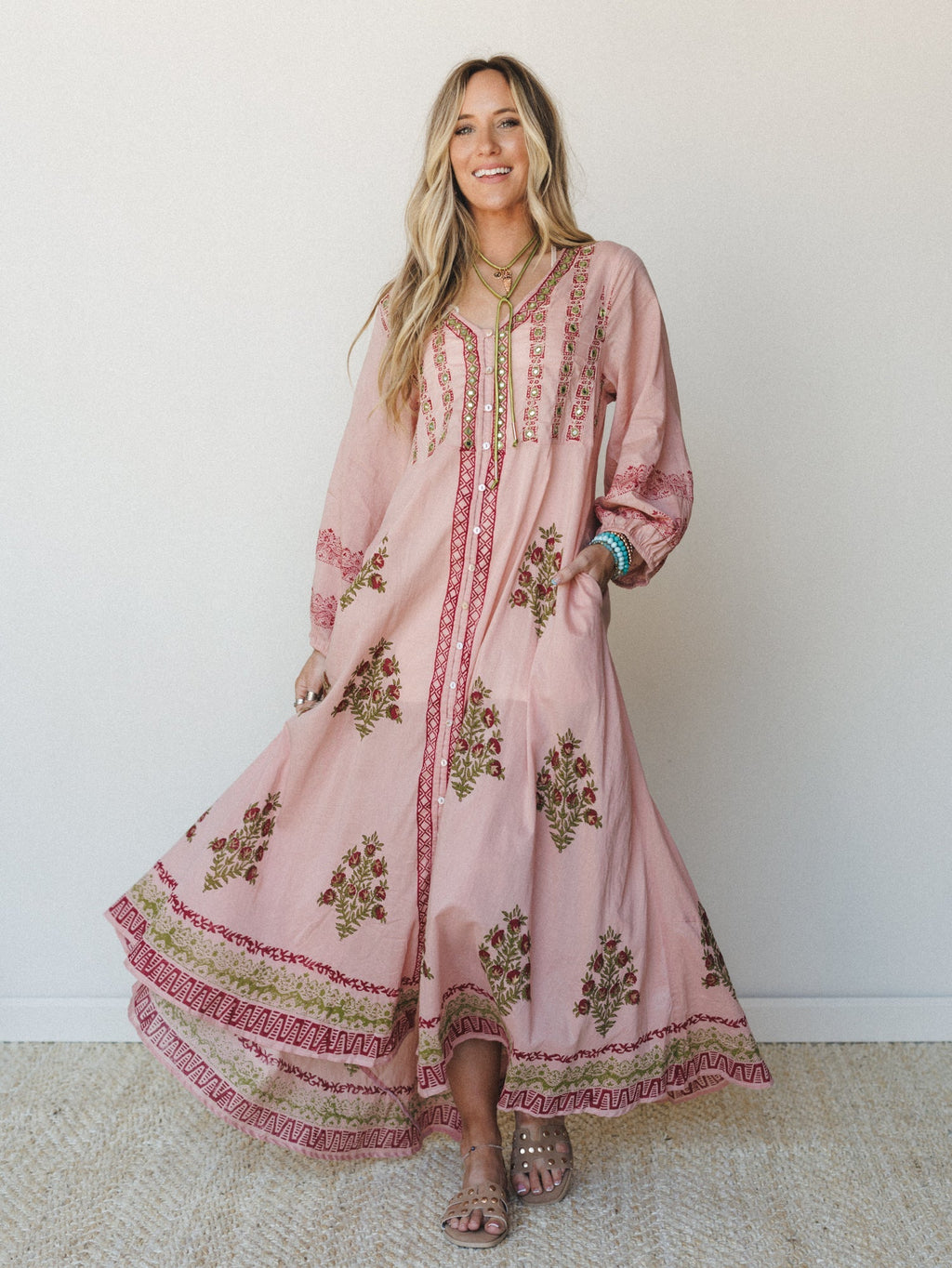 Bali Song Maxi Dress - Pink Multi - Pre Order