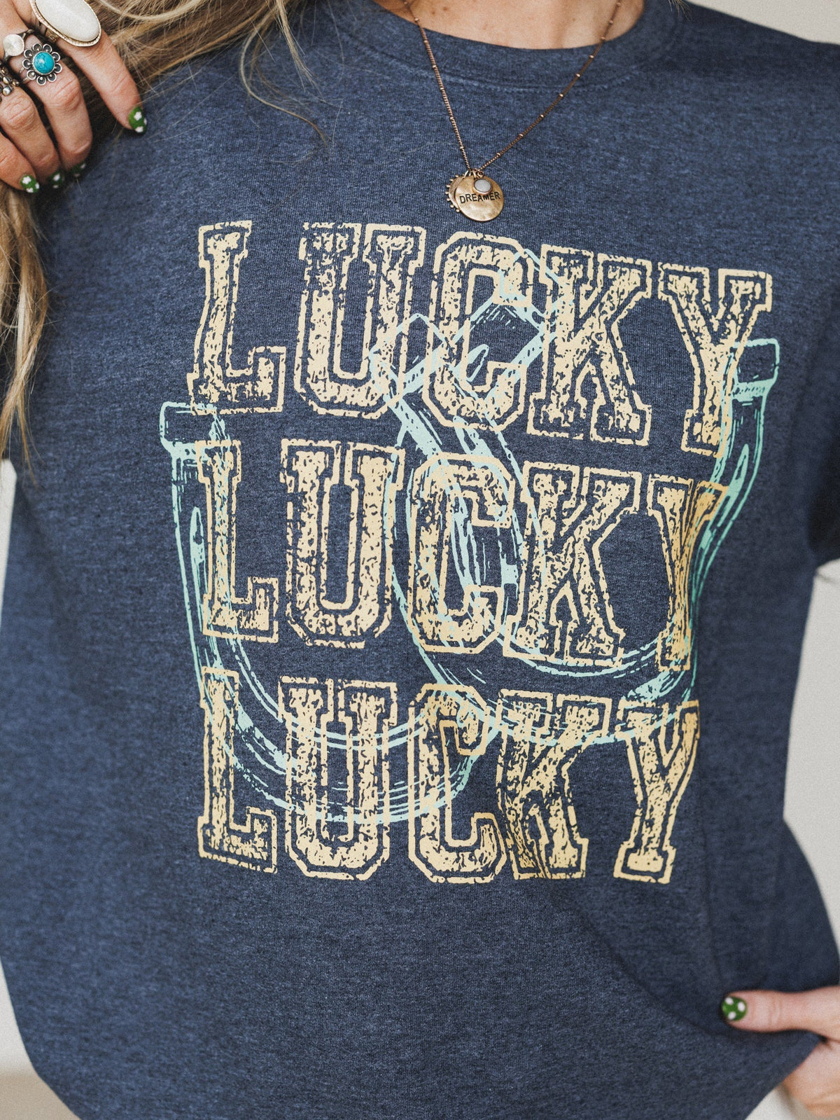 The Nest Lucky Gal Sweatshirt - Dark Heather Gray