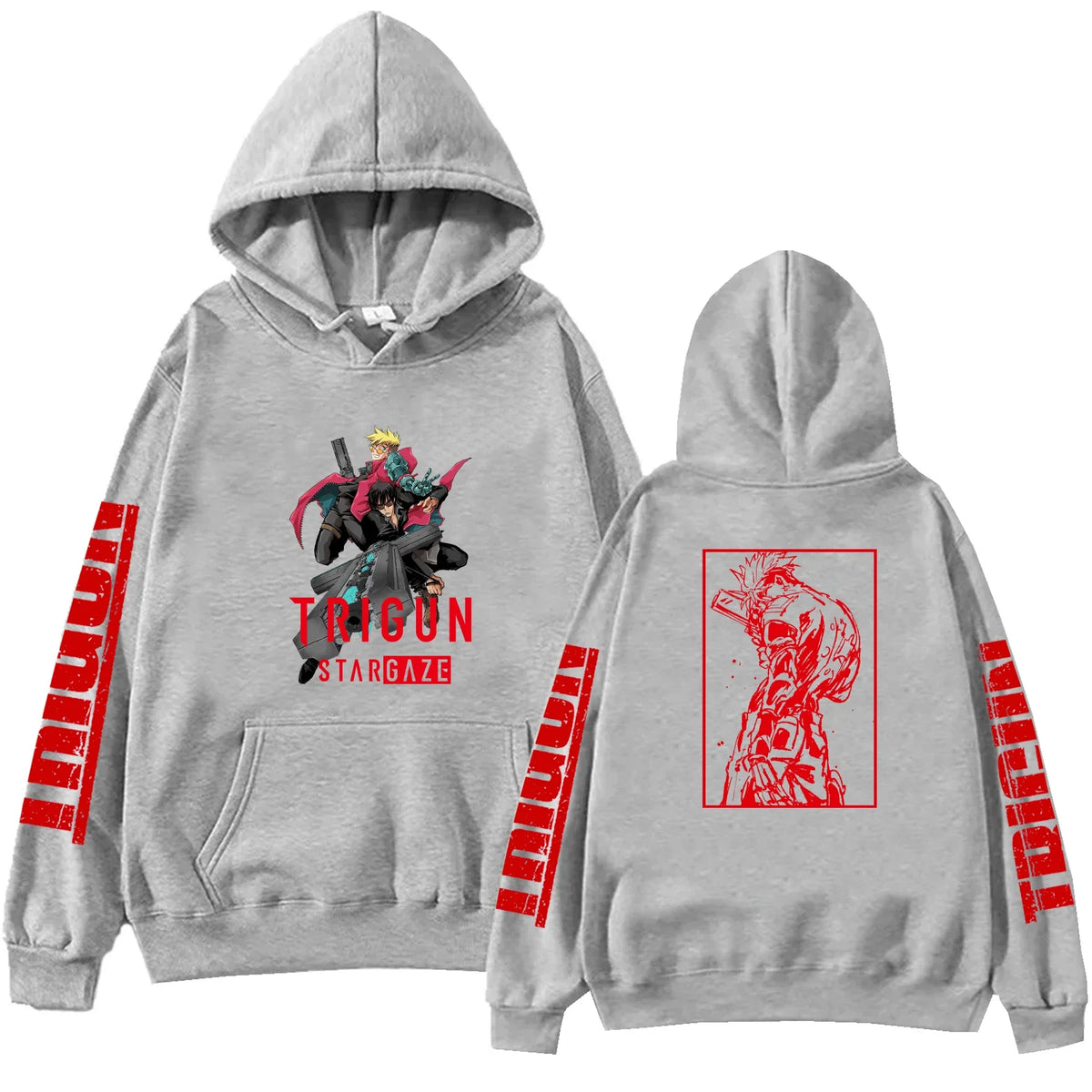 Anime Trigun Stargaze Print Hoodie 2 Sided Anime 2026 Harajuku Pullover Hooded Sweatshirt