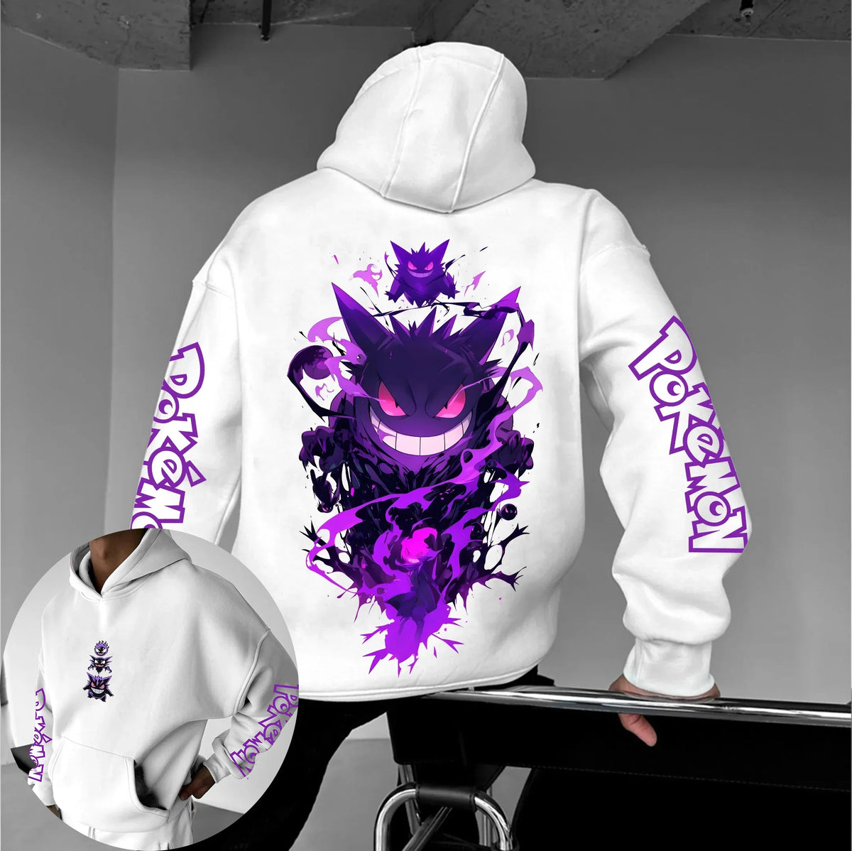 Game Gengar Collaboration Hoodie Spring/summer New Harajuku Men's and Women's Loose Casual Parent-child Sweater