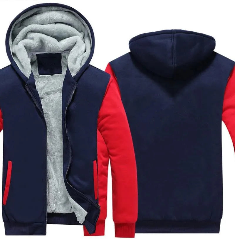 Spring  Autumn high quality Custom Sweatshirt Streetwear Thicken Hooded Hoodies Mens Zipper classic Jackets