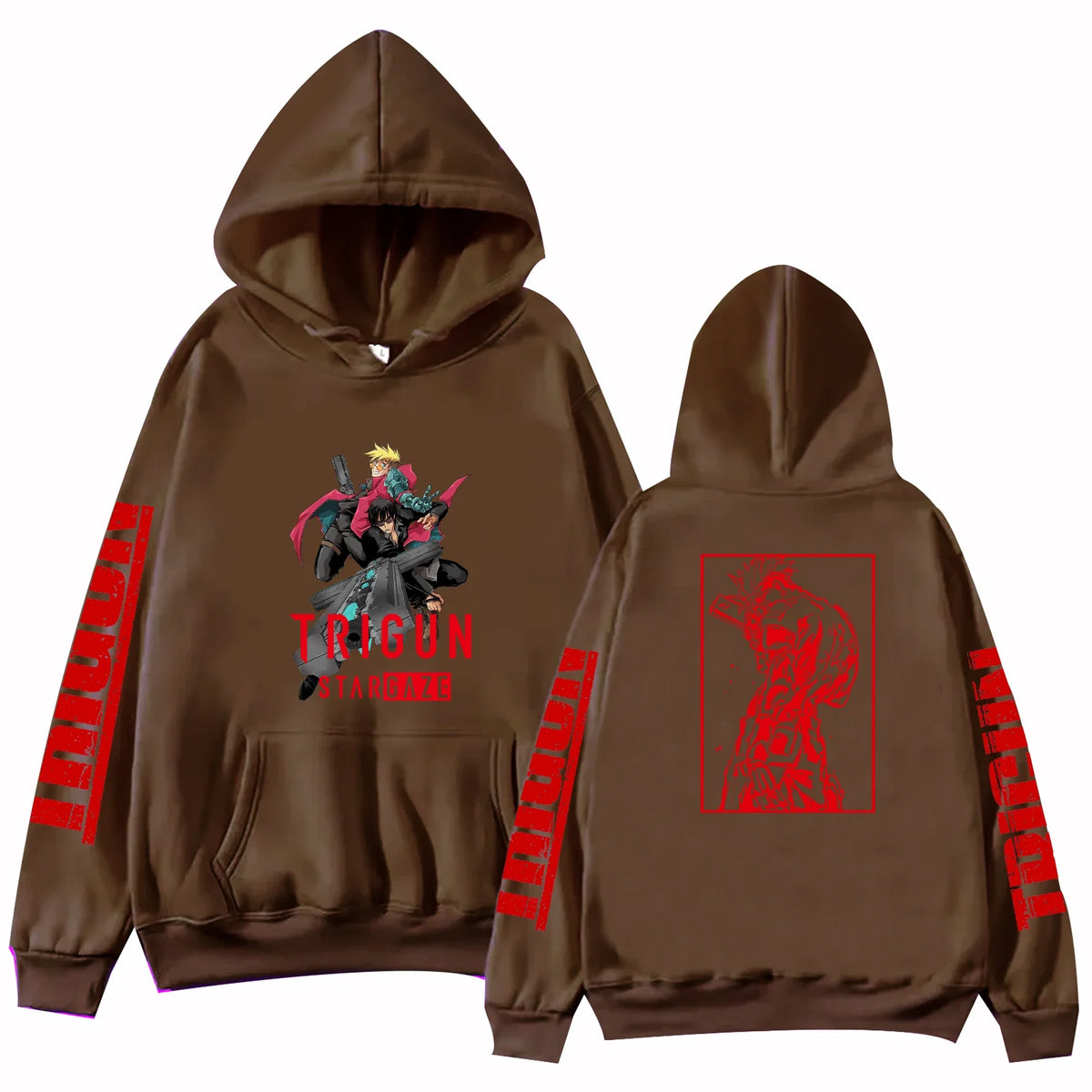 Anime Trigun Stargaze Print Hoodie 2 Sided Anime 2026 Harajuku Pullover Hooded Sweatshirt