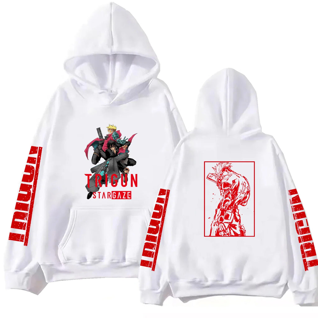 Anime Trigun Stargaze Print Hoodie 2 Sided Anime 2026 Harajuku Pullover Hooded Sweatshirt