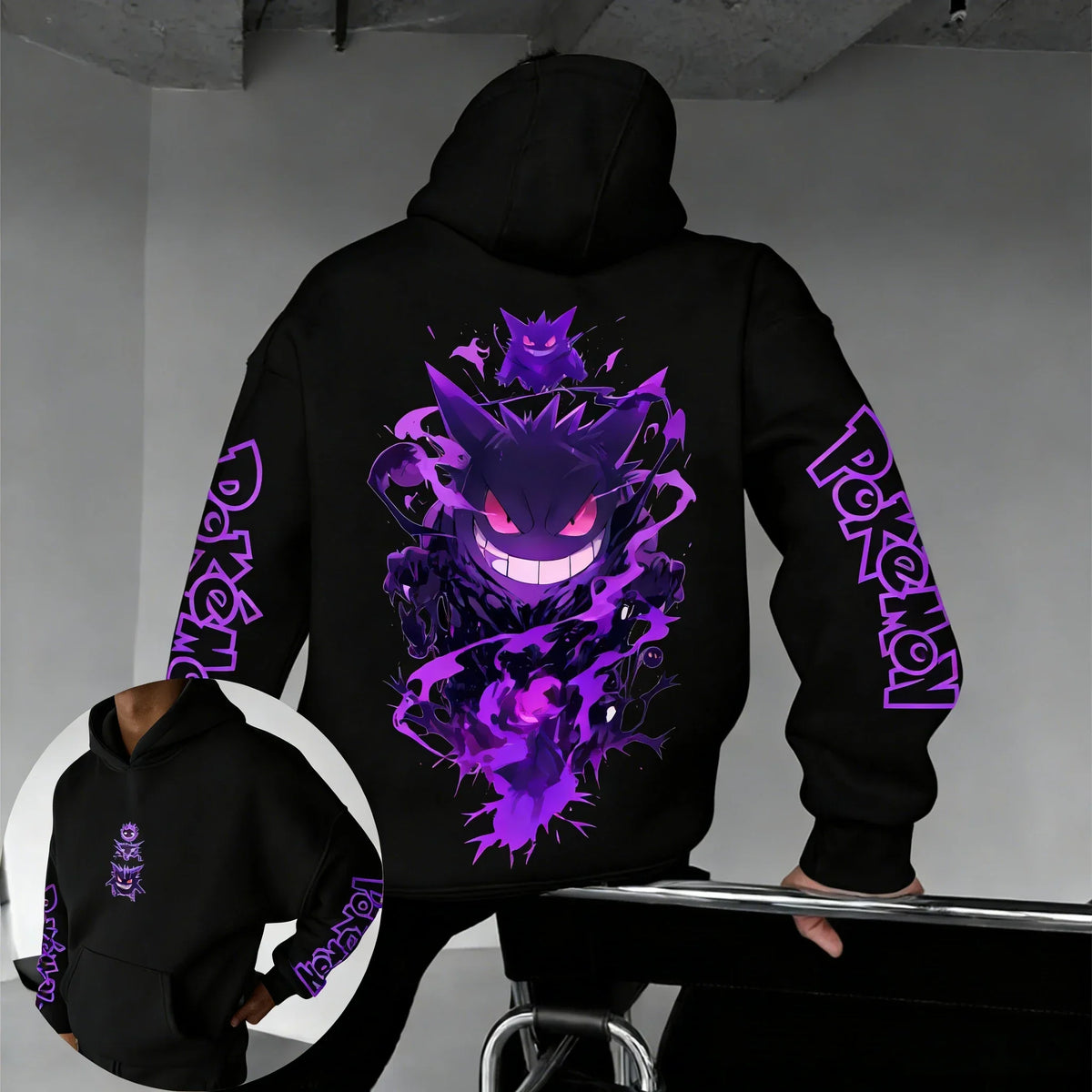 Game Gengar Collaboration Hoodie Spring/summer New Harajuku Men's and Women's Loose Casual Parent-child Sweater
