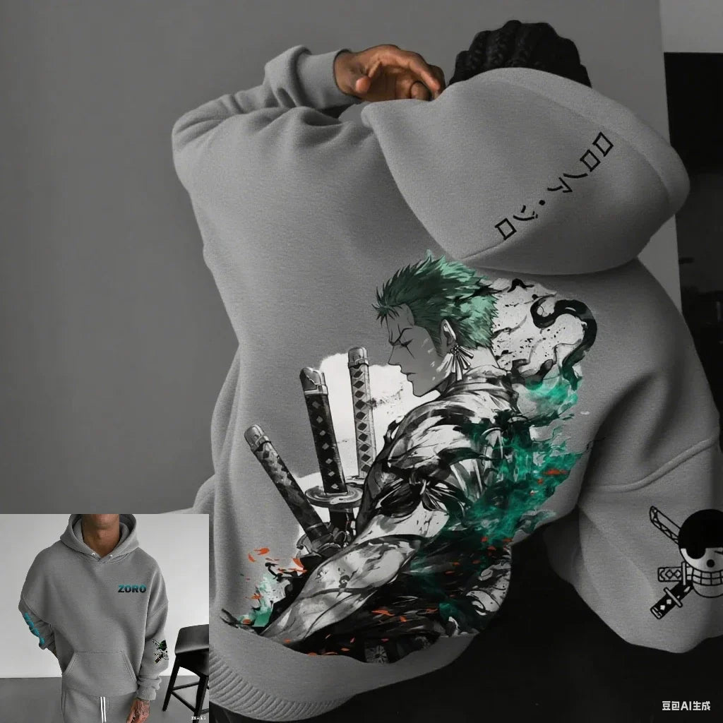Anime Men Women Hooded Sweatshirt Streetwear Casual Pullover Hoodie Graphic Print Long Sleeve Spring Autumn Tops