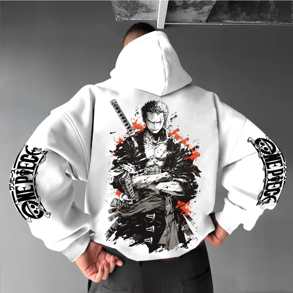 Men's Hoodie Sweater Roronoa Zoro Japanese Anime Summer Autumn Boy Children's Long Sleeve Hip Hop Parent-Child Wear