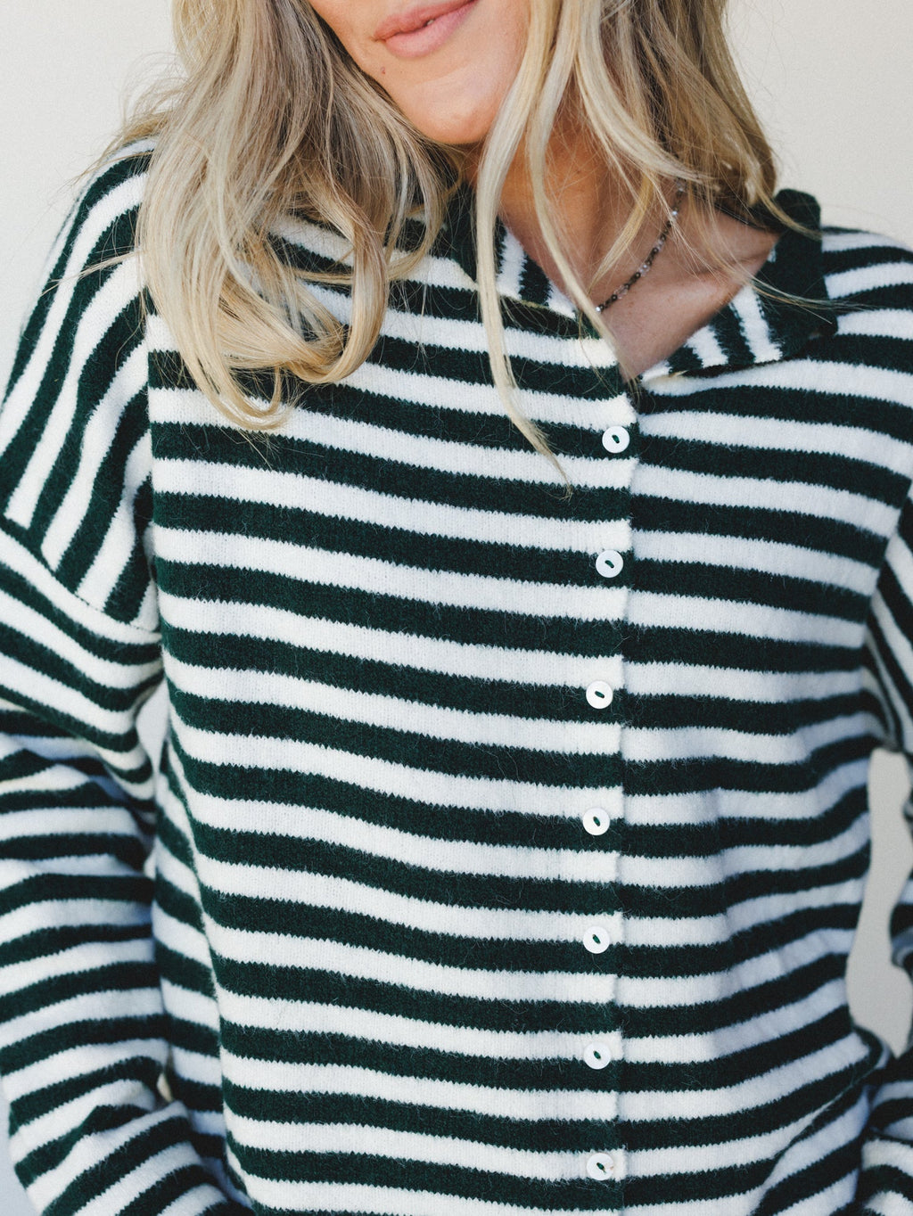 Aira Button Down Cardigan - Forest