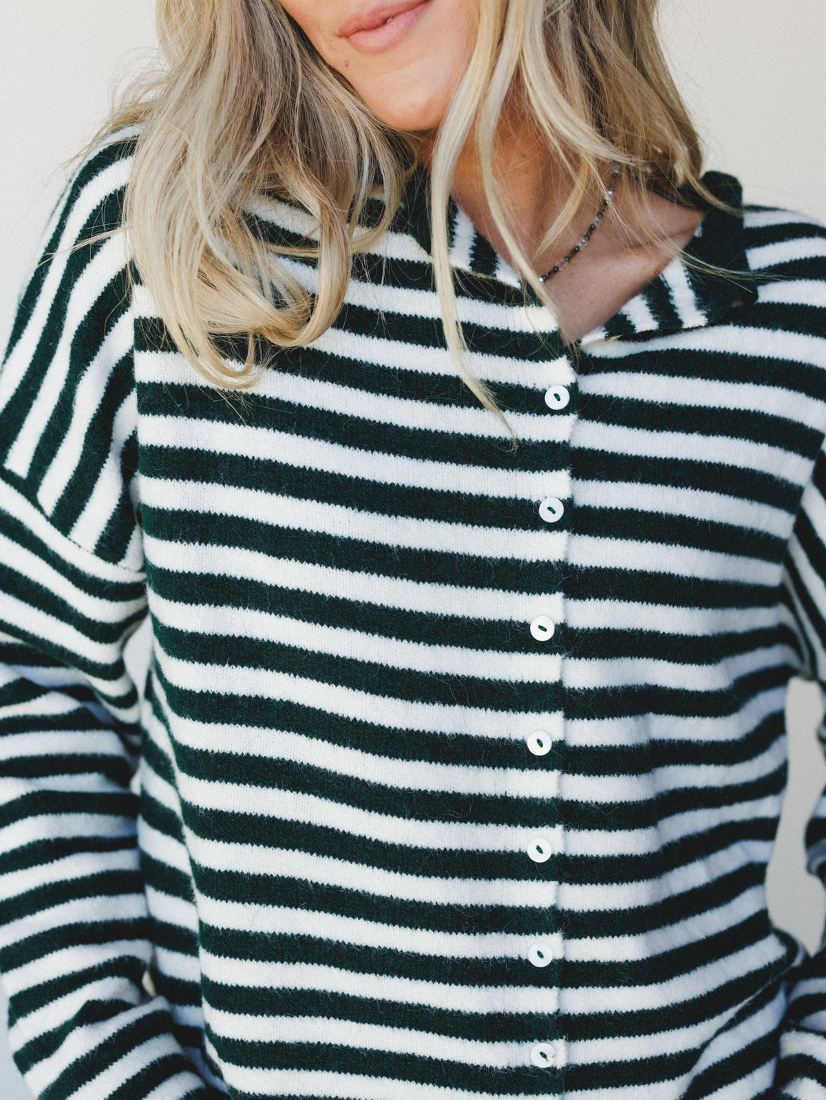 Aira Button Down Cardigan - Forest