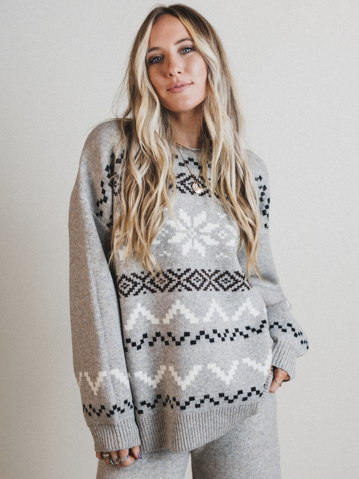 Wonderland Wishes Sweater  - Stone