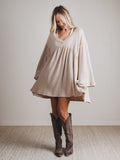The Nest Carefree Mini Dress - Stone - Pre Order