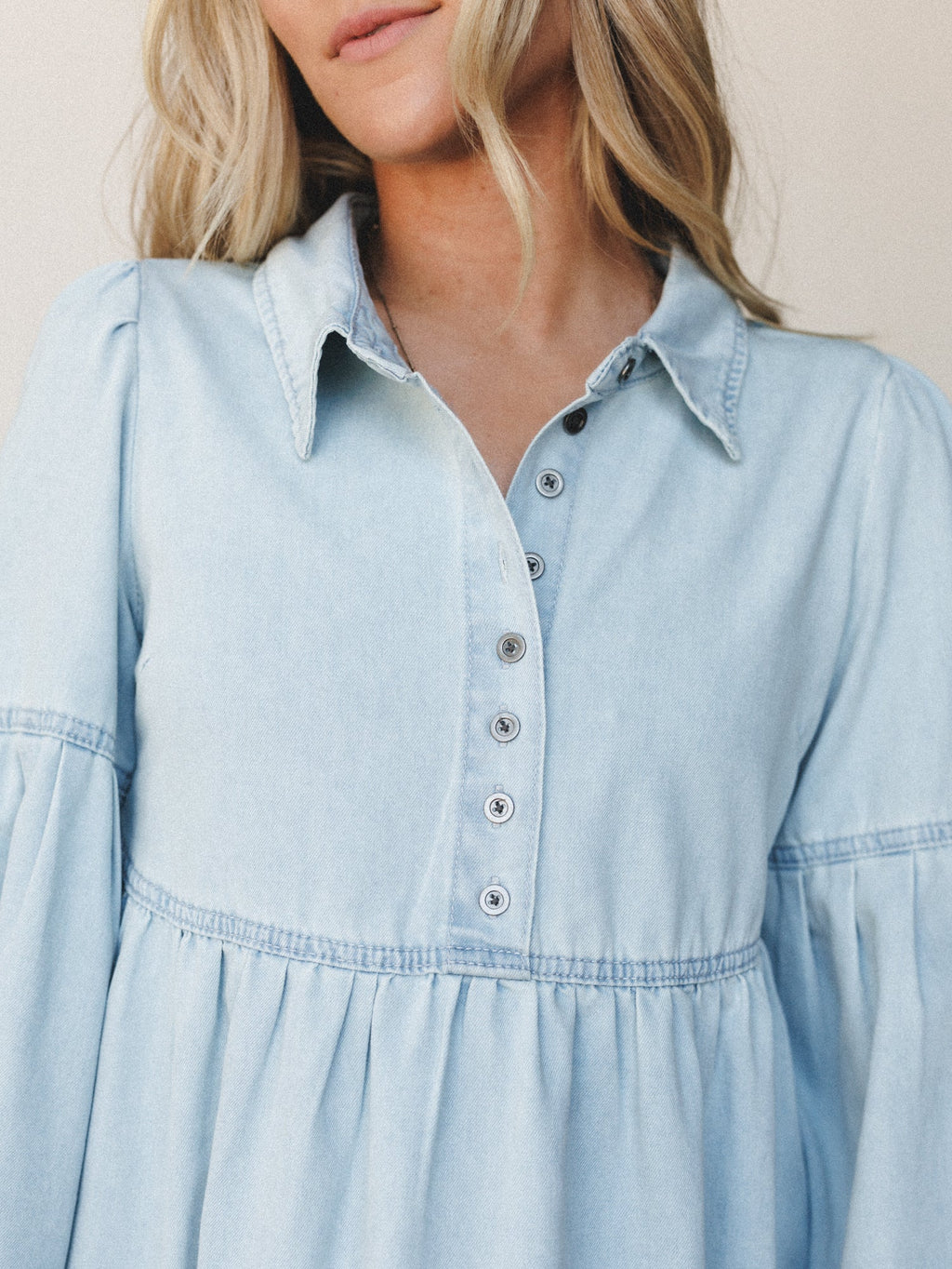 Soft Hues Dress - Light Denim