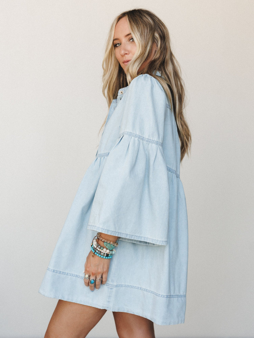 Soft Hues Dress - Light Denim
