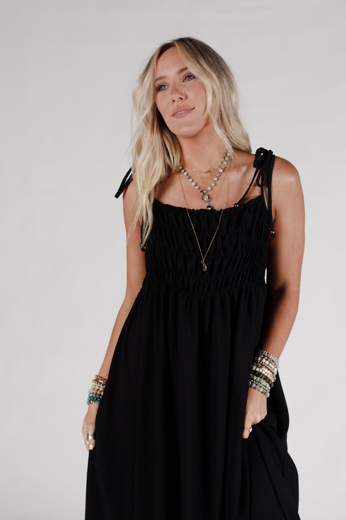 The Nest Bohemian Grace Maxi Dress - Black - Pre Order