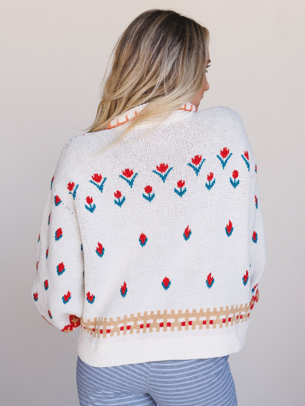 Country Heart Sweater - Cream