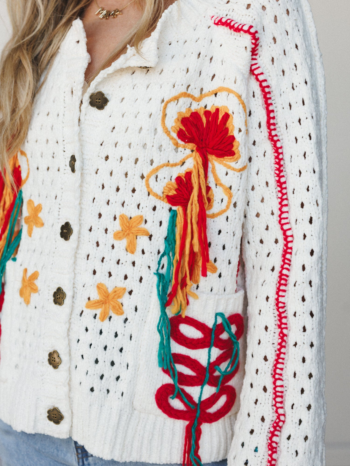 Garden Girl Cardigan - Powder Cream
