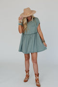 The Nest Subtle Escape Textured Dress - Olive Vintage - Pre Order