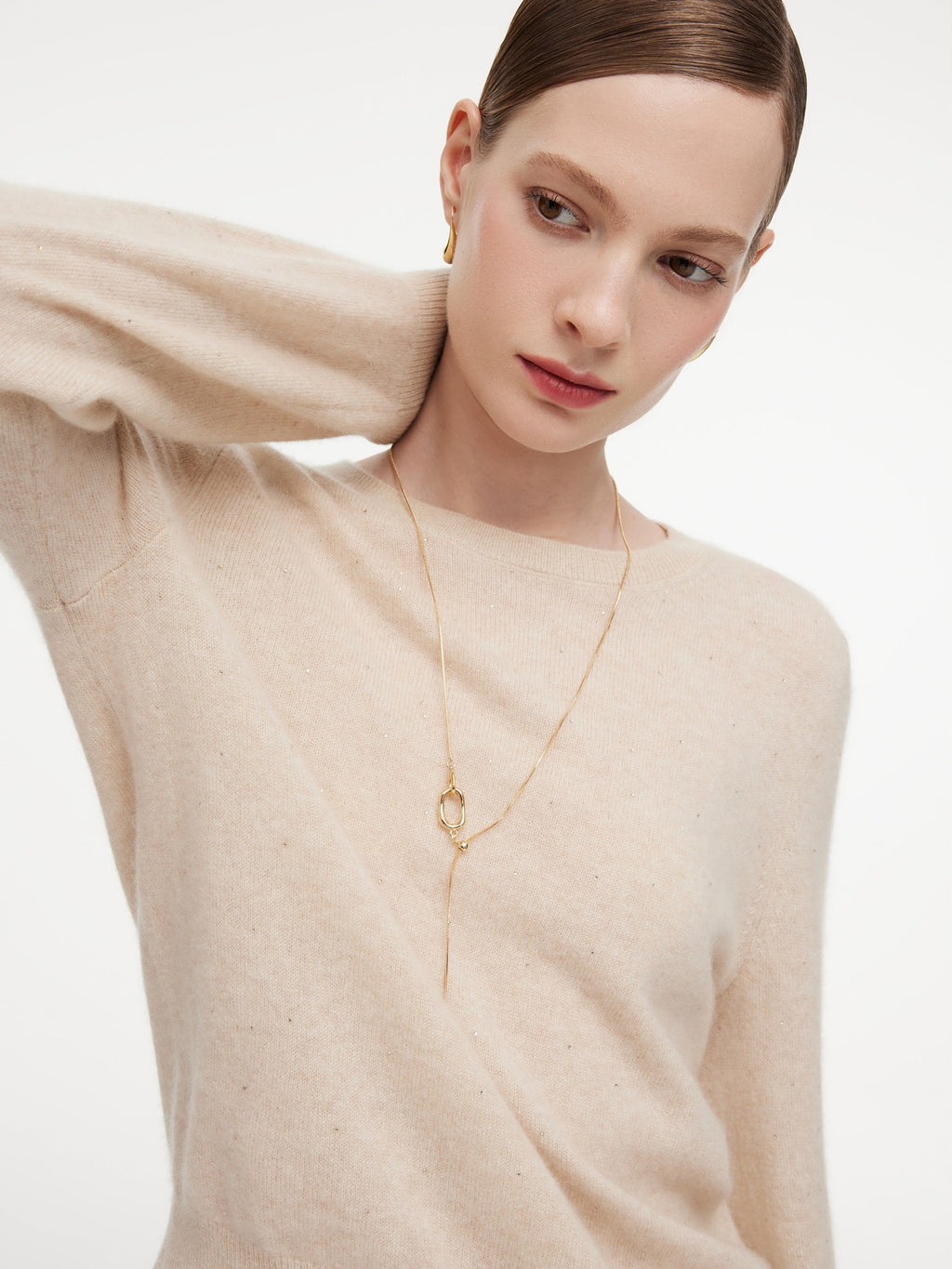 100% Cashmere Rhinestone Women Sweater