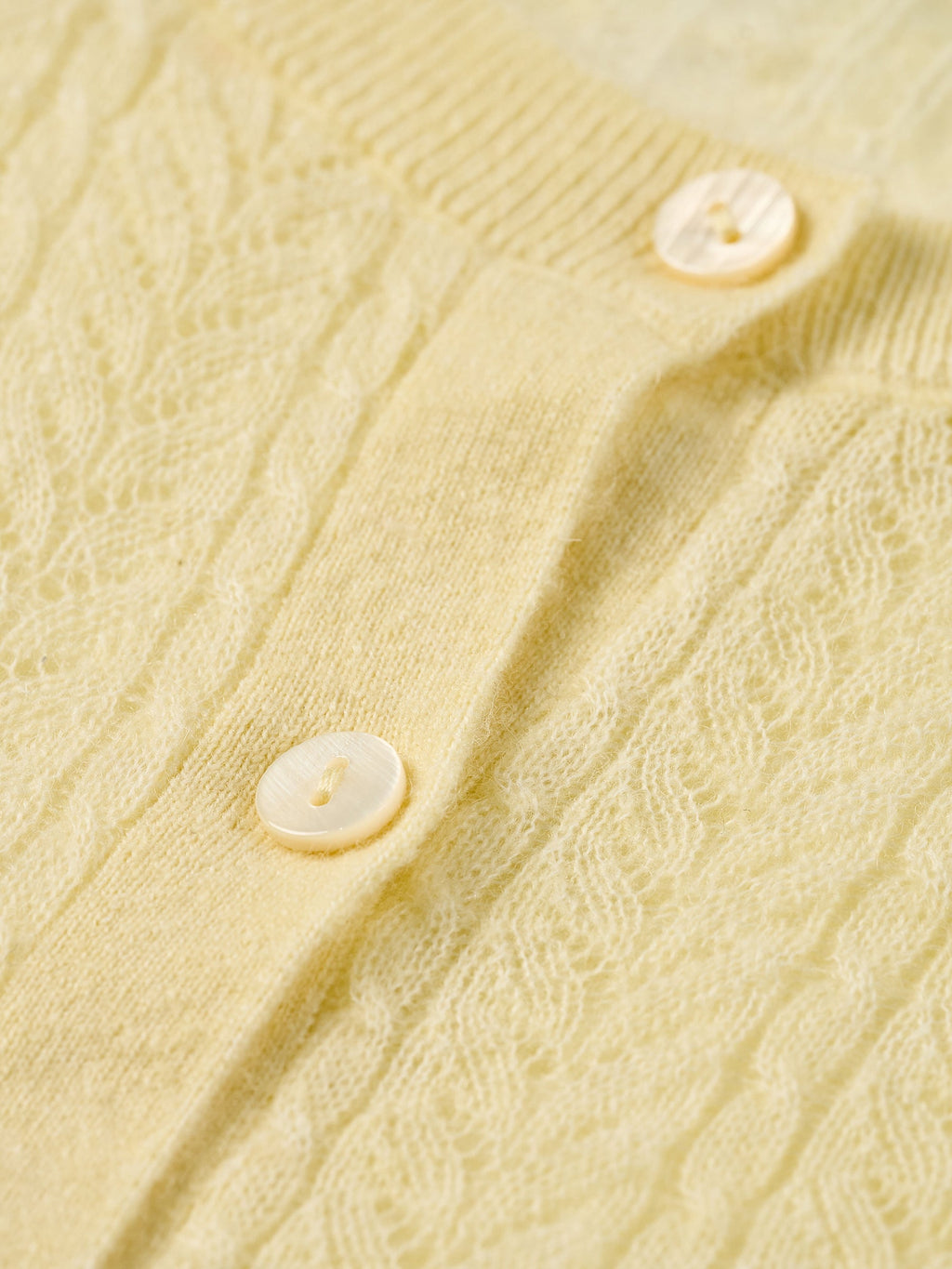 Alpaca Wool Lyocell Blend Women Lightweight Open-Knit Cardigan