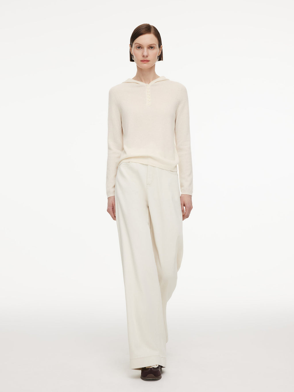 100% Cashmere Seamless Women Knit Hoodie
