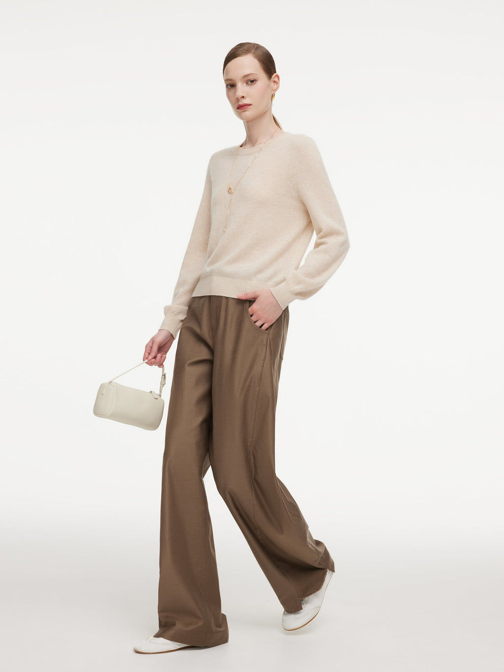 100% Cashmere Rhinestone Women Sweater