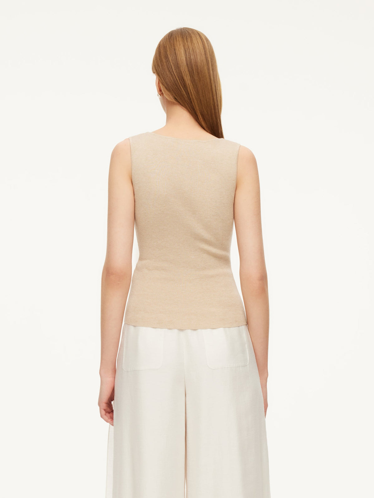 Square Neck Women Knit Tank Top