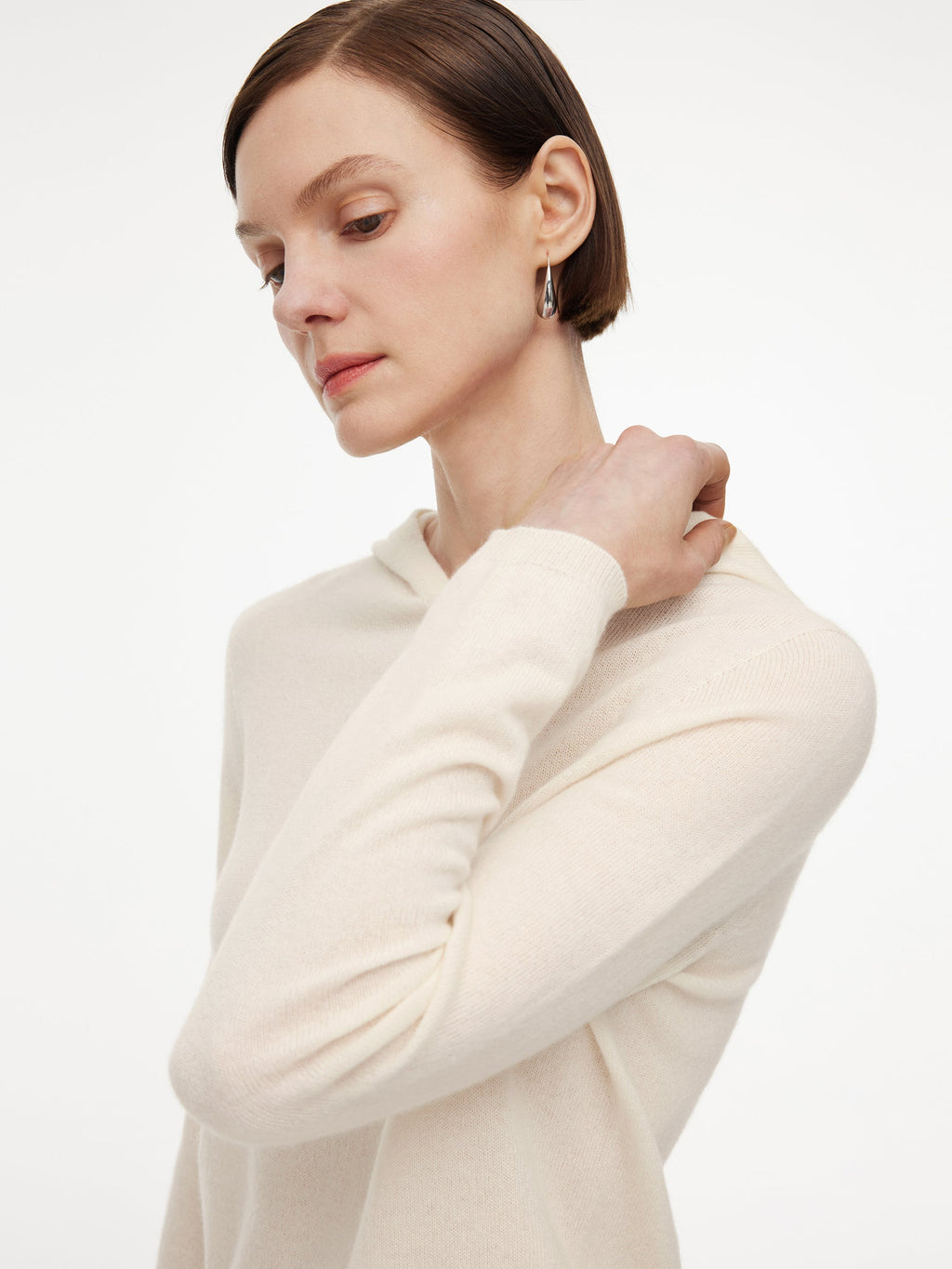 100% Cashmere Seamless Women Knit Hoodie