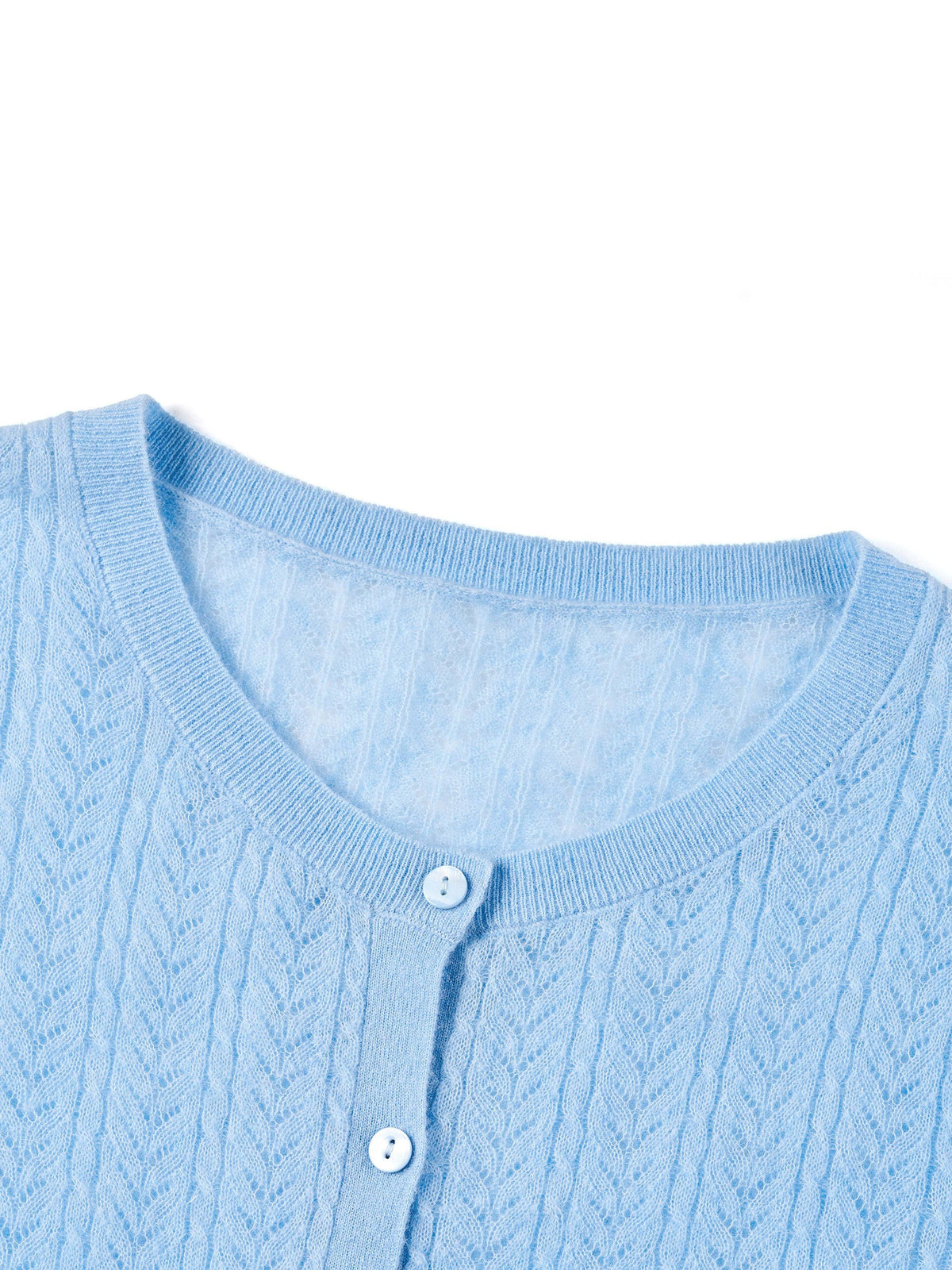Alpaca Wool Lyocell Blend Women Lightweight Open-Knit Cardigan