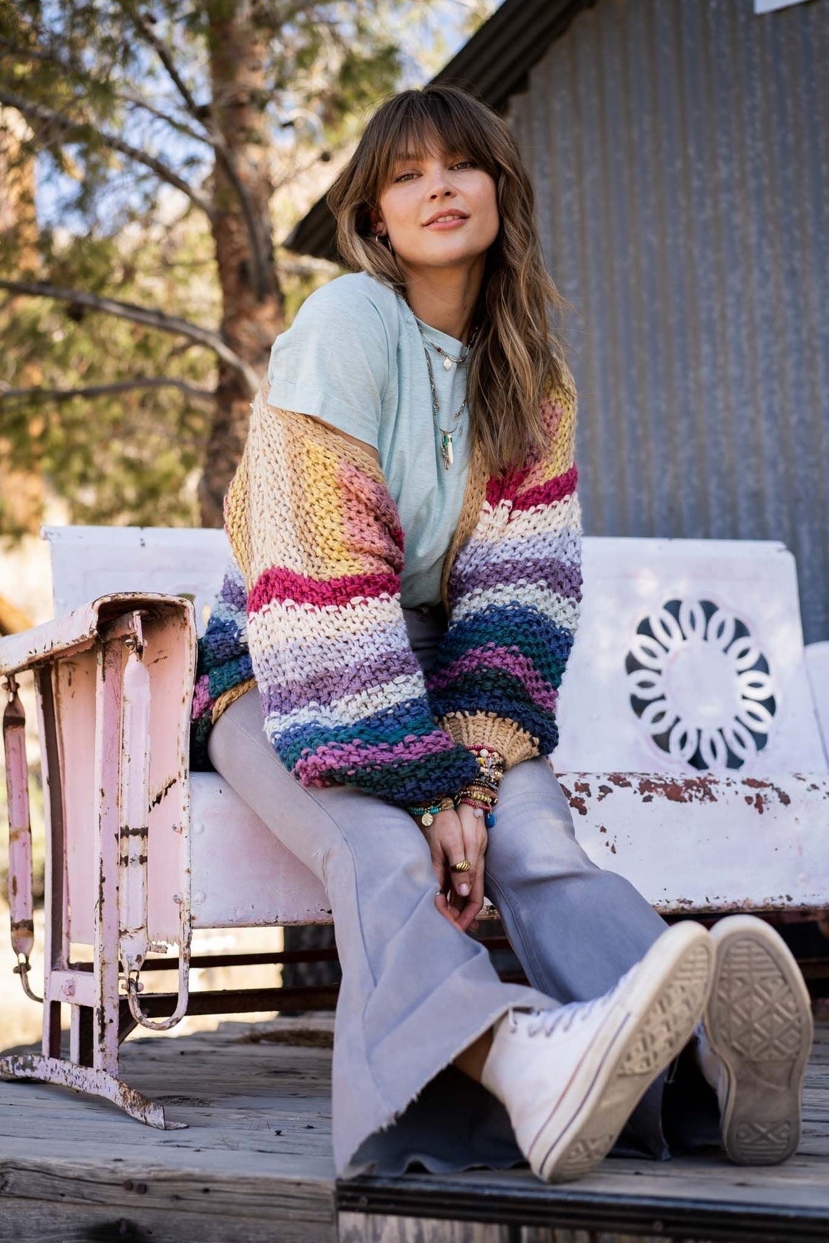 Wrapped up in Color Knit Cardigan - Neutral - Pre Order