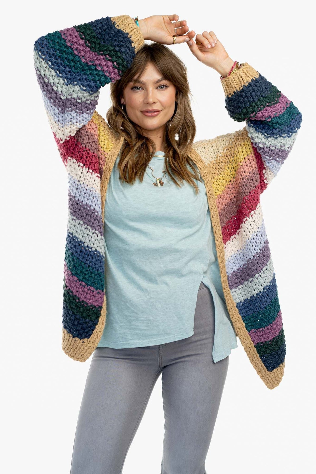 Wrapped up in Color Knit Cardigan - Neutral - Pre Order