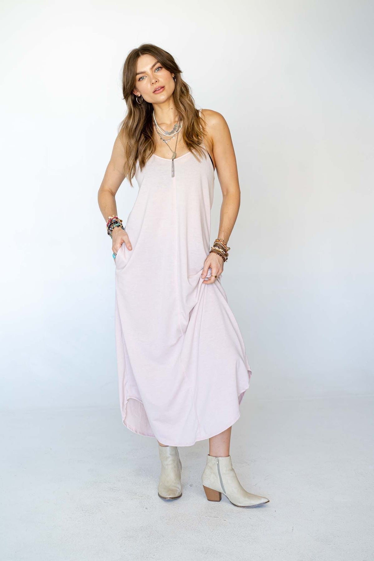 The Nest Perfect Round Hem Bralette Maxi Dress - Coconut - Pre Order