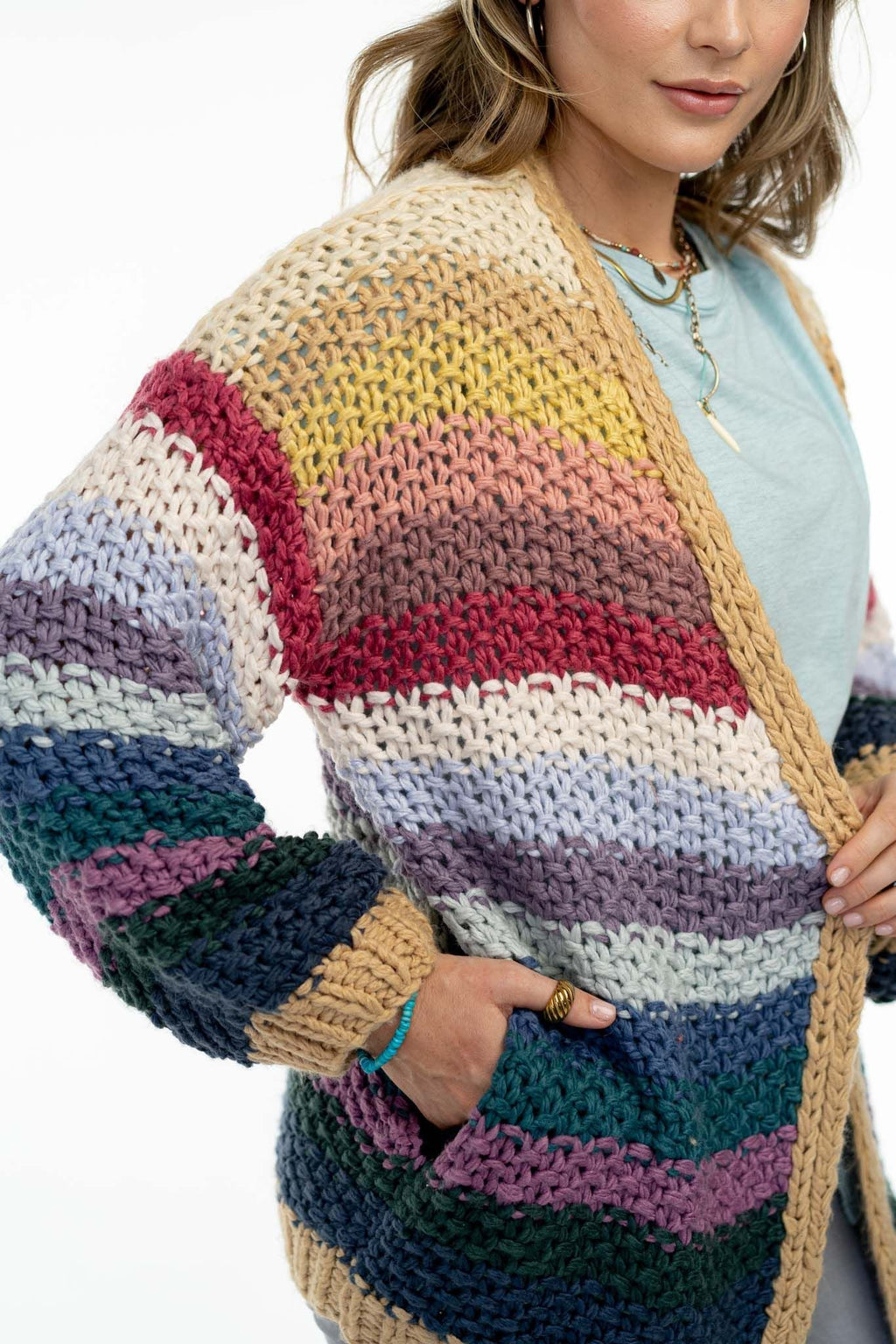 Wrapped up in Color Knit Cardigan - Neutral - Pre Order