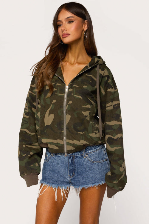 Blanche Camo Hooded Jacket