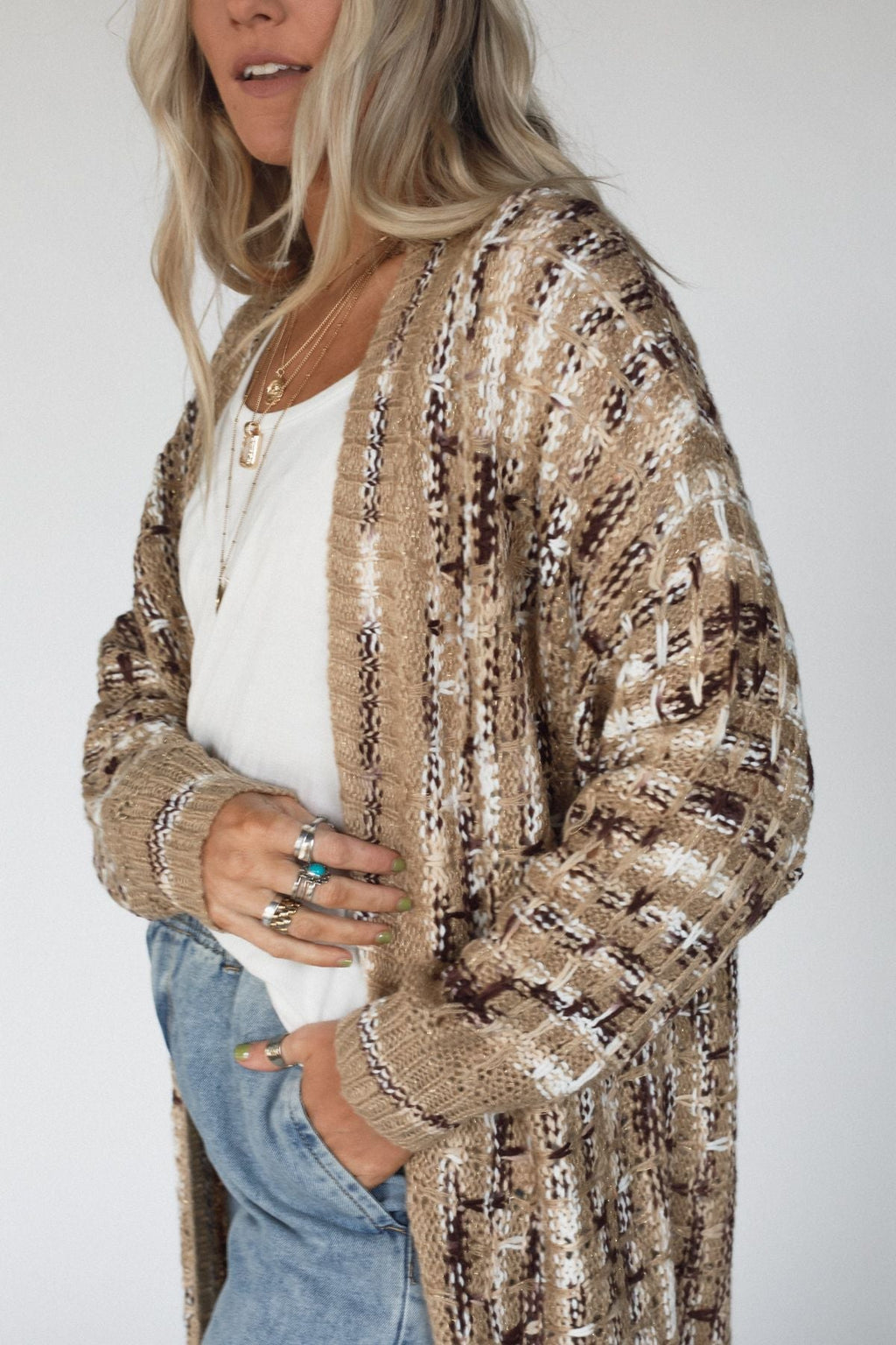Evening Glow Cardigan - Latte