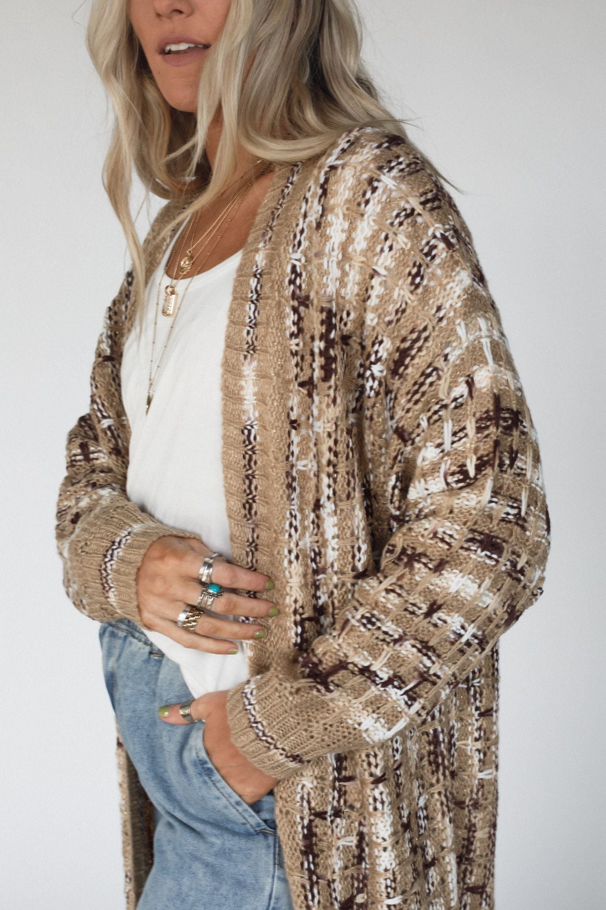 Evening Glow Cardigan - Latte