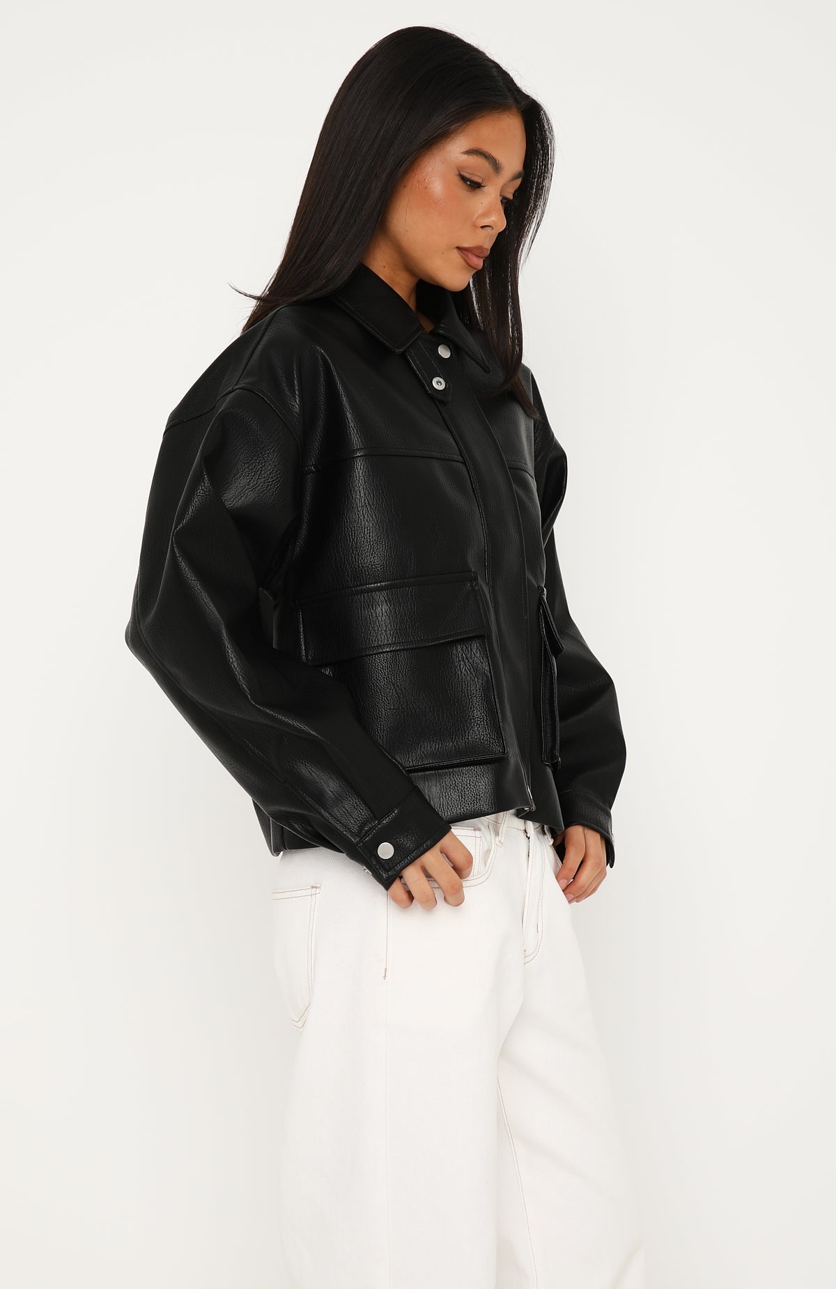 Crave When It's Gone PU Jacket Black